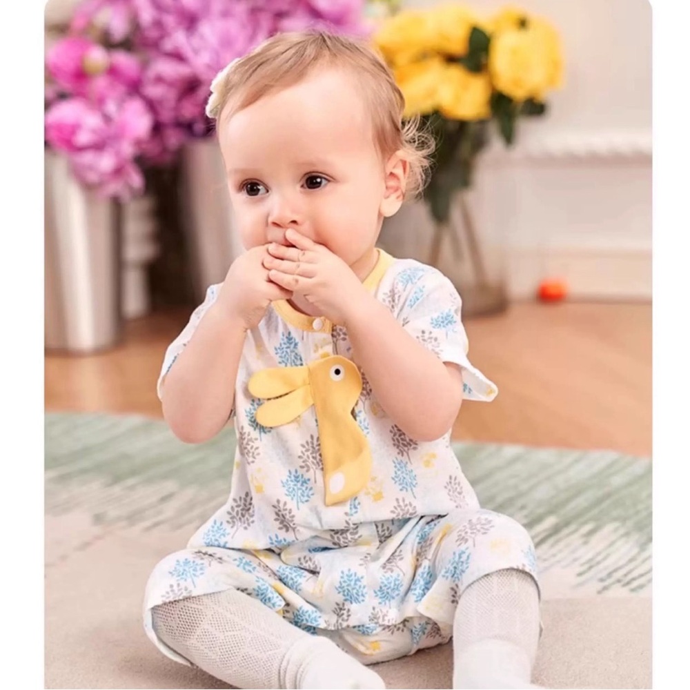 Yellow and Blue Kids Rabbit One Piece